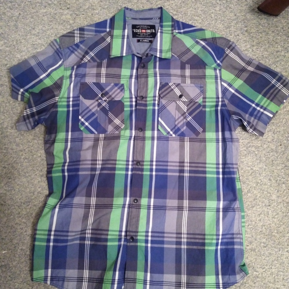 Marc Ecko Classic Plaid Button up